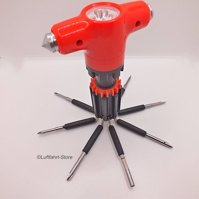 Notfallhammer-LED-Multitool, Rettungshammer Notfallhammer-LED-Multitool, Rettungshammer