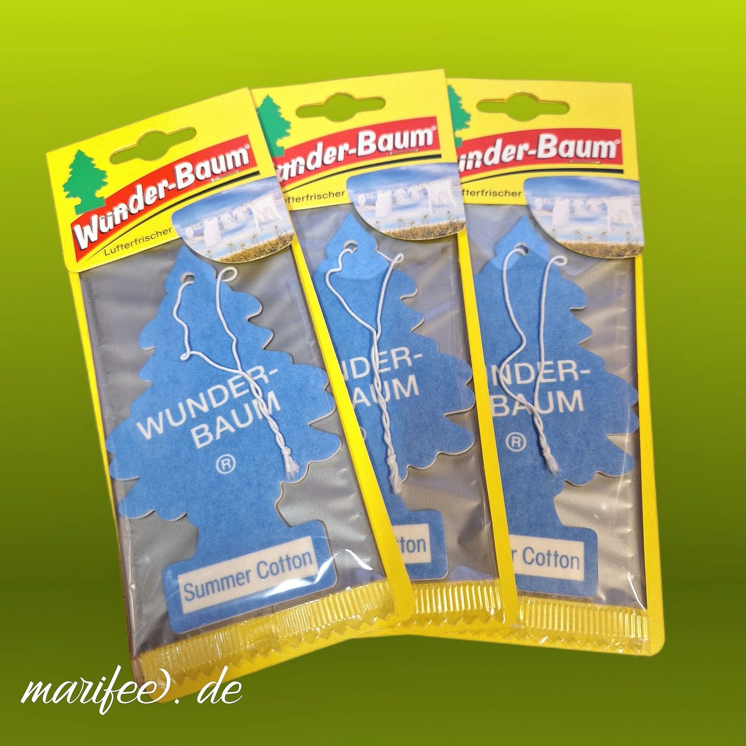 Wunderbaum, 3 Stück Summer Cotton Lufterfrischer