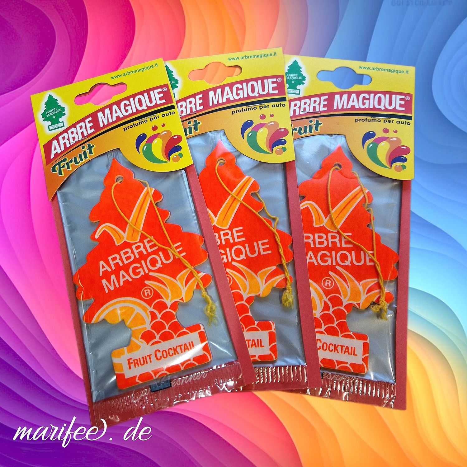 Arbre Magique Duftbaum, 3 Stück, Fruit Cocktail Arbre Magique Duftbaum, 3 Stück, Fruit Cocktail