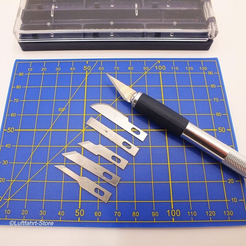 Profi-Präzisionsmesser-Set, 8-teilig  mit Schneideplatte