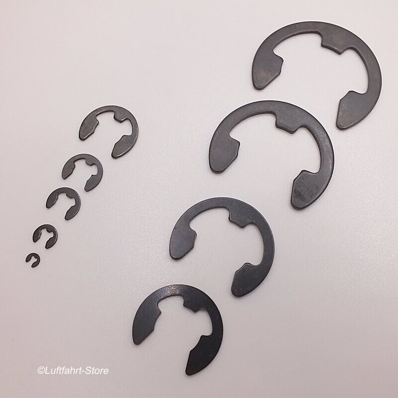 Sicherungsring, E-Clip, 10 Stück, 1,5 mm