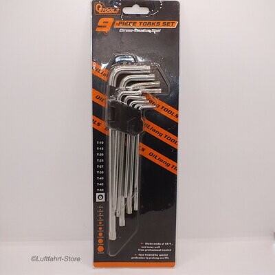 Torx-Schraubendreher-Set 9 Stück lang, Steckschlüssel Torx-Schraubendreher-Set 9 Stück lang, Steckschlüssel