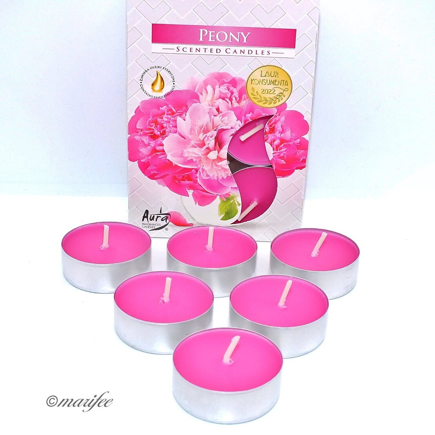 Duft-Teelichter, 6 Stück Pfingstrose/ Peony Duft-Teelichter, 6 Stück Pfingstrose/ Peony