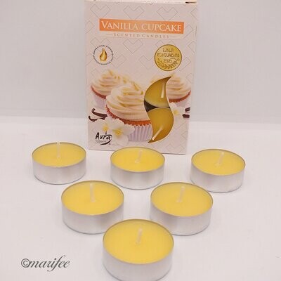Duft-Teelichter, 6 Stück Vanille Cupcake Duft-Teelichter, 6 Stück Vanille Cupcake