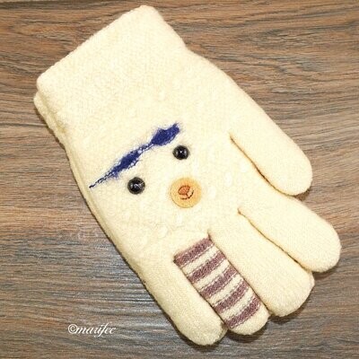 Kinder-Handschuhe Einheitsgrösse für Kinder von 5 bis 10 Jahren, Teddy Kinder-Handschuhe Einheitsgrösse für Kinder von 5 bis 10 Jahren, Teddy