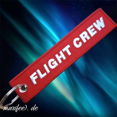 Schlüsselanhänger „Flight Crew“ 128 × 27 mm im Aviation-Style