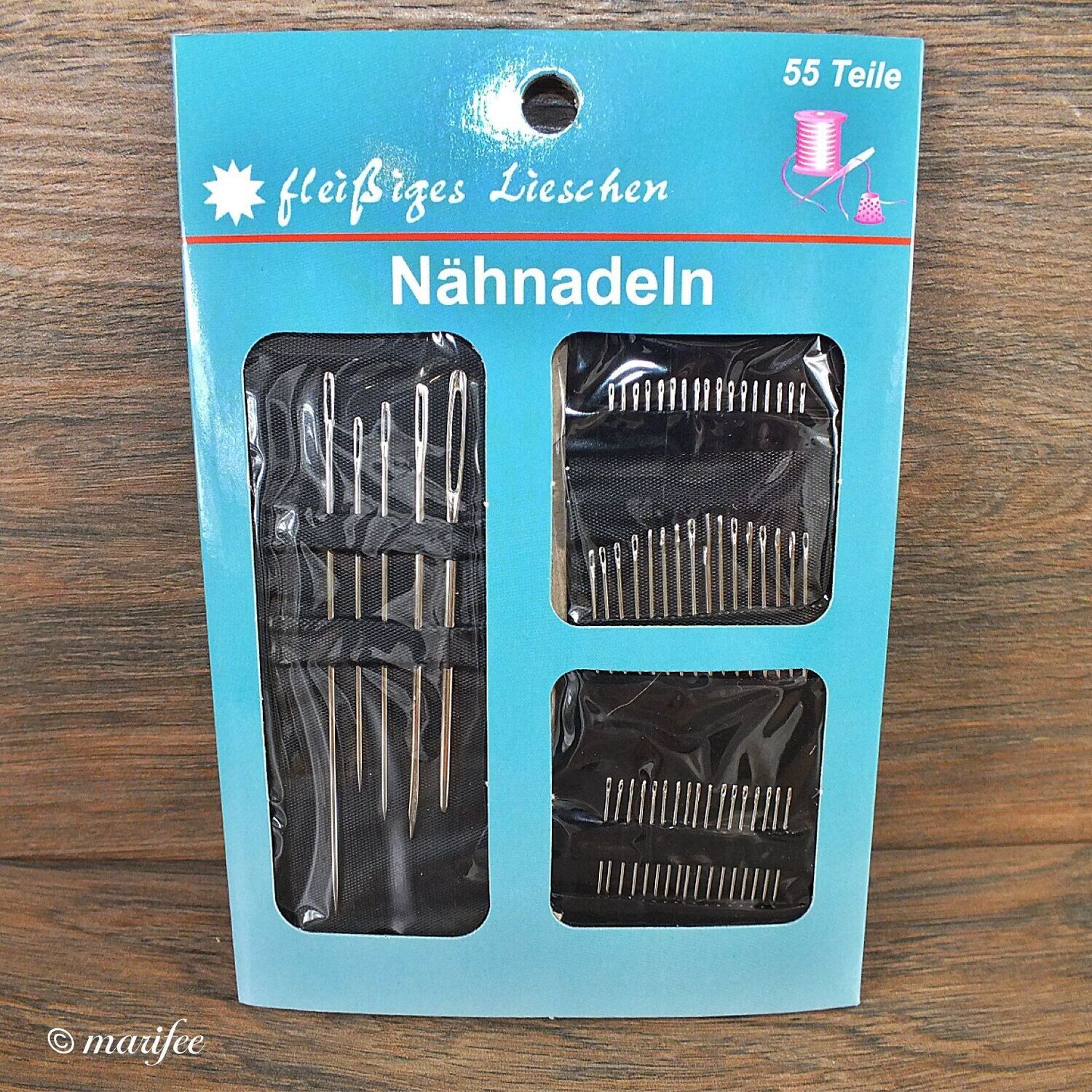 Nähnadeln-Set, 55 Stück, verschiedene Größen Nähnadeln-Set, 55 Stück, verschiedene Größen