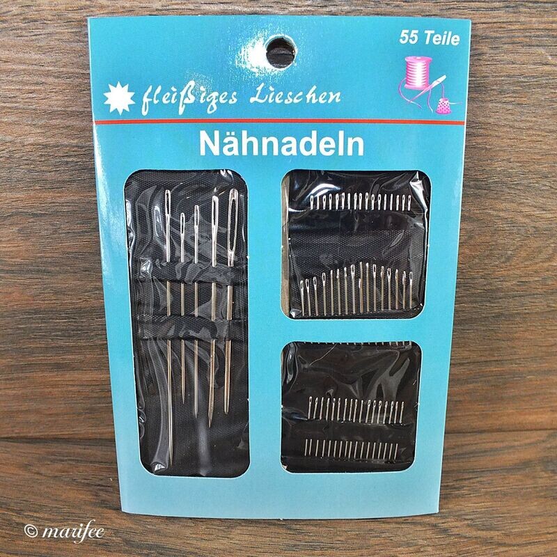 Nähnadeln-Set, 55 Stück, verschiedene Größen Nähnadeln-Set, 55 Stück, verschiedene Größen