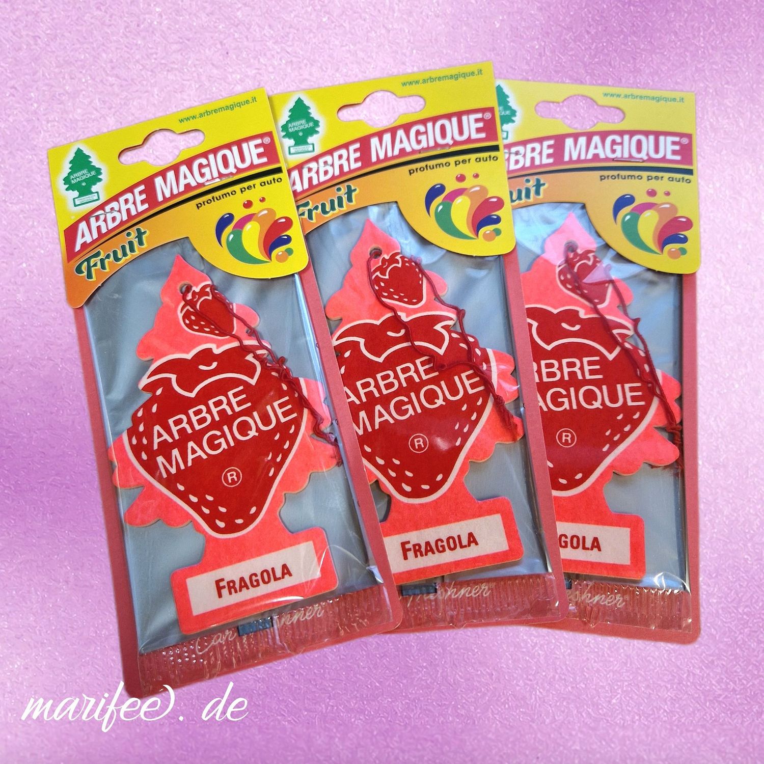 Arbre Magique Duftbaum, 3 Stück Fragola, Erdbeere