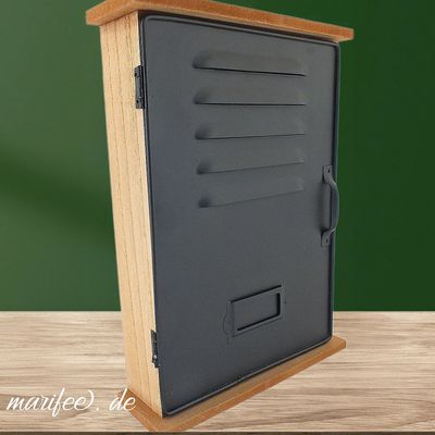 Schlüsselkasten Holz mit Metalltür 278 × 200 × 65 mm Schlüsselkasten Holz mit Metalltür 278 × 200 × 65 mm