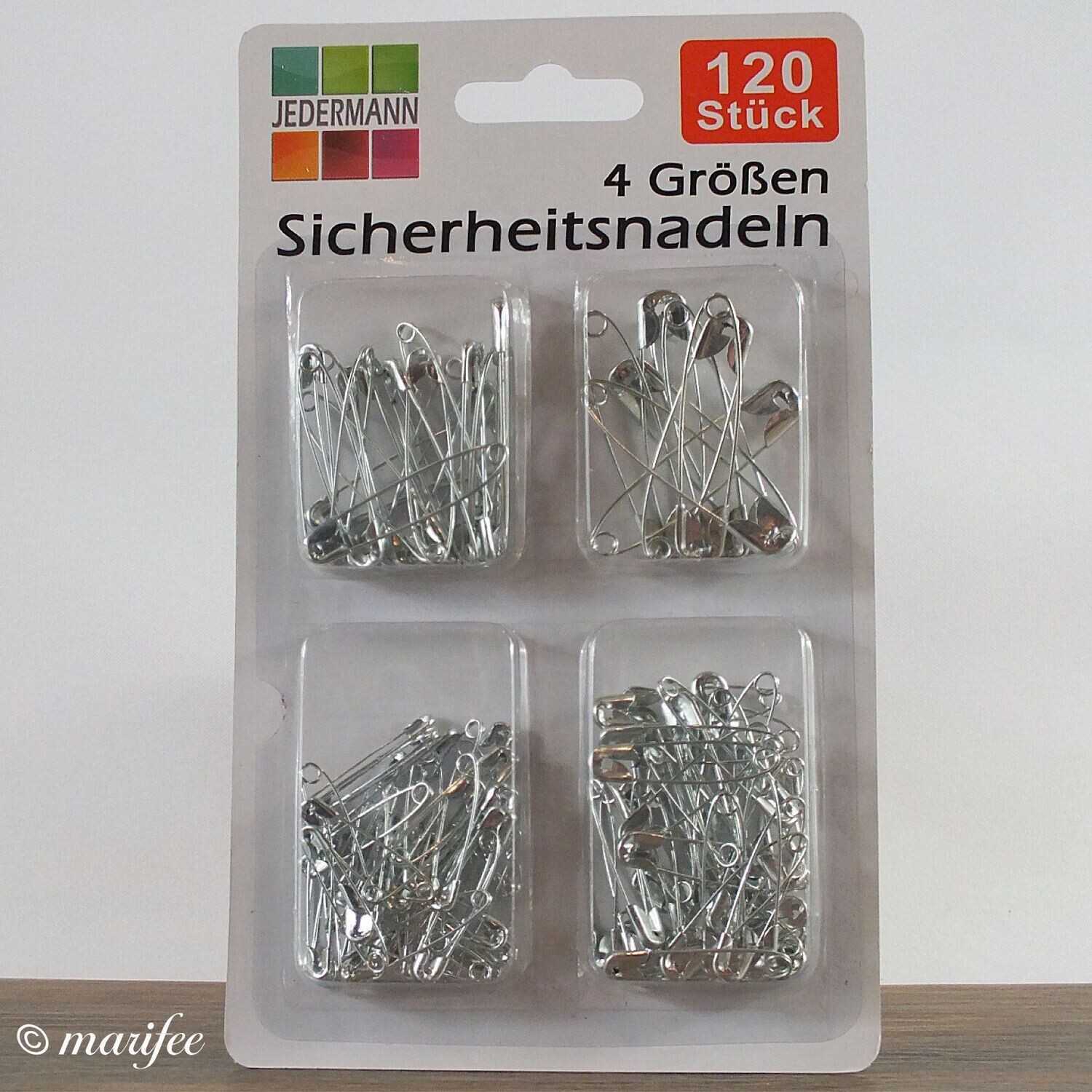 Sicherheitsnadeln-Set, 120 Stück, verschiedenen Größen Sicherheitsnadeln-Set, 120 Stück, verschiedenen Größen