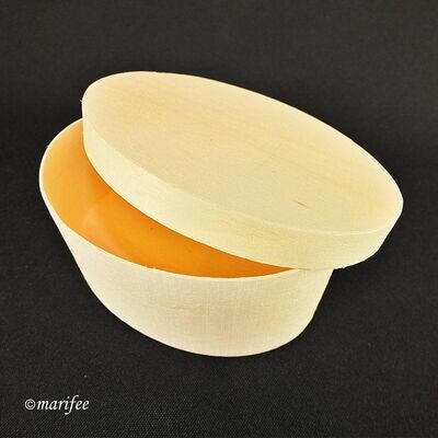 Spanschachtel oval 120 x 90 x 50 mm, Brautschachtel Spanschachtel oval 120 x 90 x 50 mm, Brautschachtel