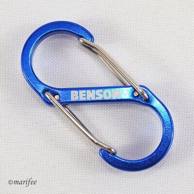 Doppelkarabiner Aluminium, Blau, 51 × 22,5 mm Doppelkarabiner Aluminium, Blau, 51 × 22,5 mm