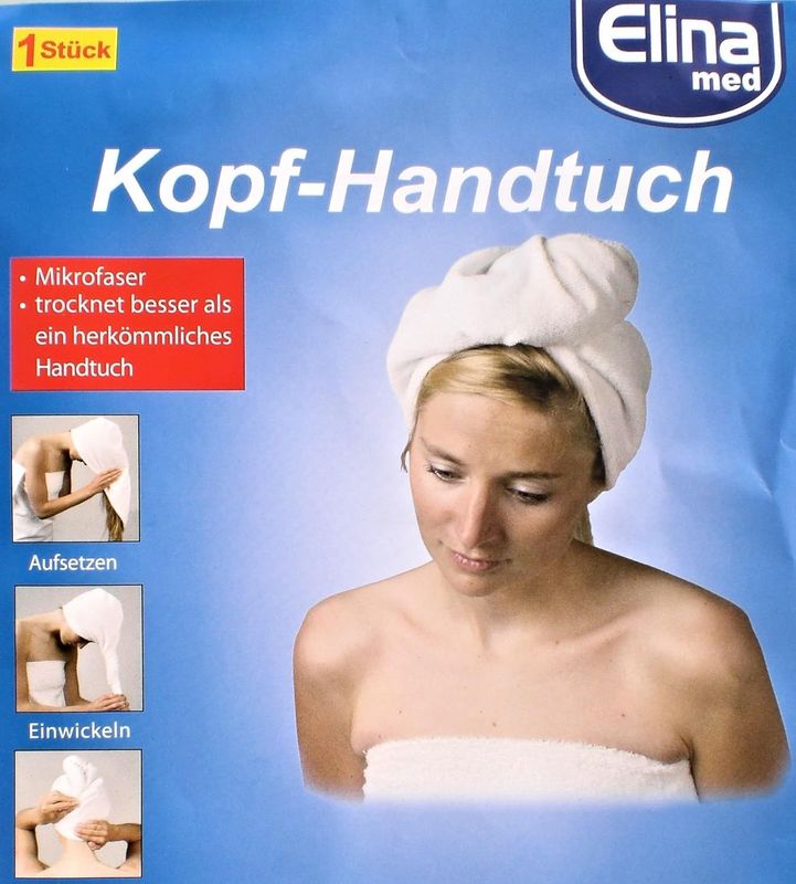 Kopf-Handtuch/ Haar-Turban, Mikrofaser, schnell trocknend Kopf-Handtuch/ Haar-Turban, Mikrofaser, schnell trocknend