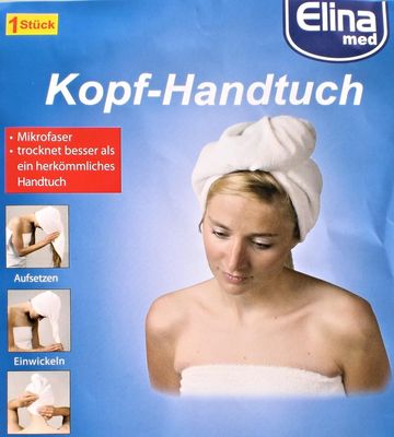 Kopf-Handtuch/ Haar-Turban, Mikrofaser, schnell trocknend Kopf-Handtuch/ Haar-Turban, Mikrofaser, schnell trocknend
