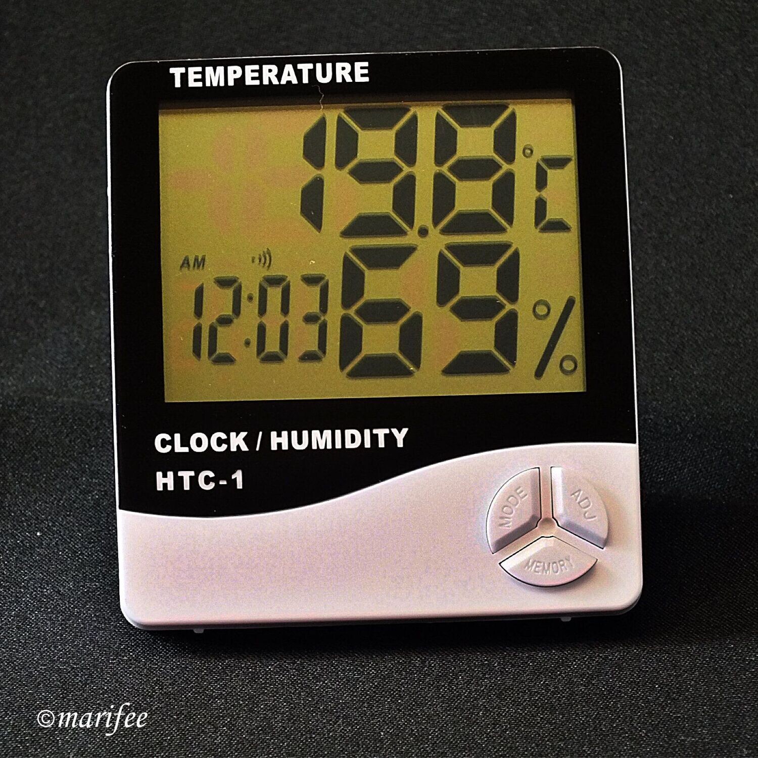 LCD-Wetterstation mit Uhr und Wecker, Digital, 91 × 100 × 22 mm