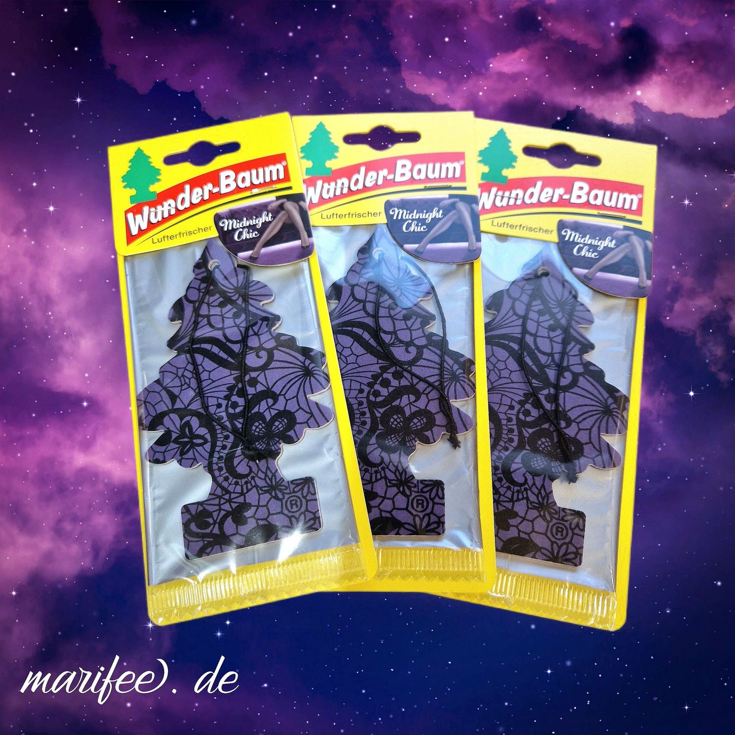 Wunderbaum 3 Stück Midnight Chic Lufterfrischer Wunderbaum 3 Stück Midnight Chic Lufterfrischer
