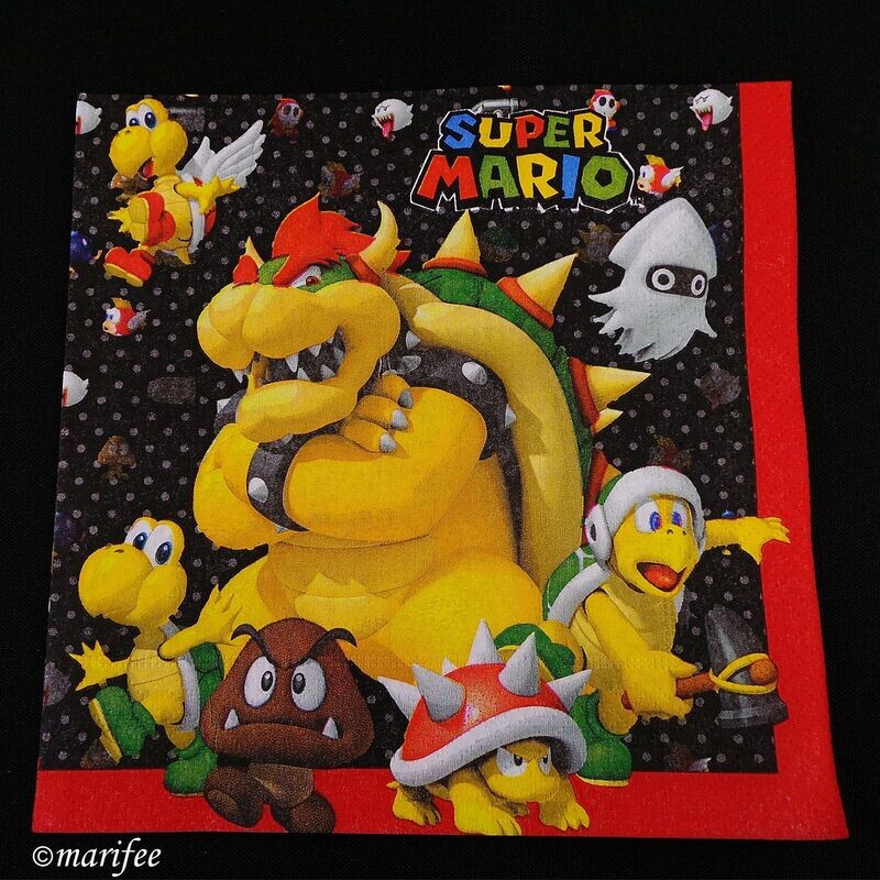 Super Mario-Servietten, 20 Stück, 33 x 33 cm, Geburtstag Super Mario-Servietten, 20 Stück, 33 x 33 cm, Geburtstag
