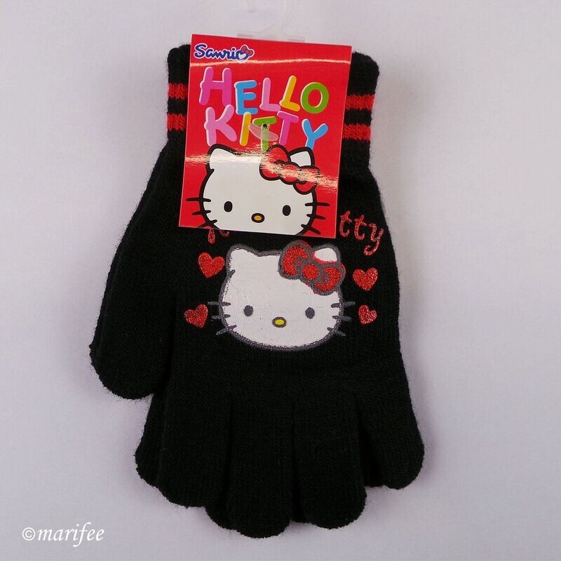 Hello Kitty-Handschuhe, Einheitsgrösse für Kinder von 4 bis 9 Jahren Hello Kitty-Handschuhe, Einheitsgrösse für Kinder von 4 bis 9 Jahren
