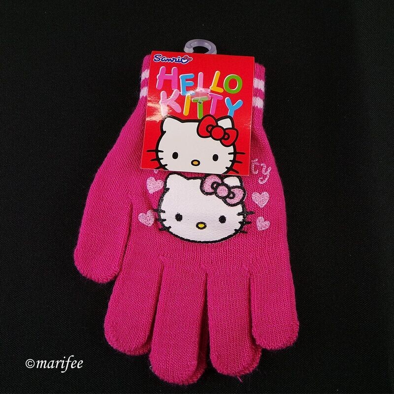 Hello Kitty-Handschuhe, Einheitsgrösse für Kinder von 4 bis 9 Jahren Hello Kitty-Handschuhe, Einheitsgrösse für Kinder von 4 bis 9 Jahren