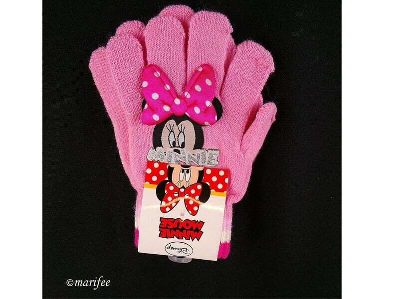 Minnie Mouse-Handschuhe, Einheitsgrösse für Kinder von 4 bis 9 Jahren Minnie Mouse-Handschuhe, Einheitsgrösse für Kinder von 4 bis 9 Jahren