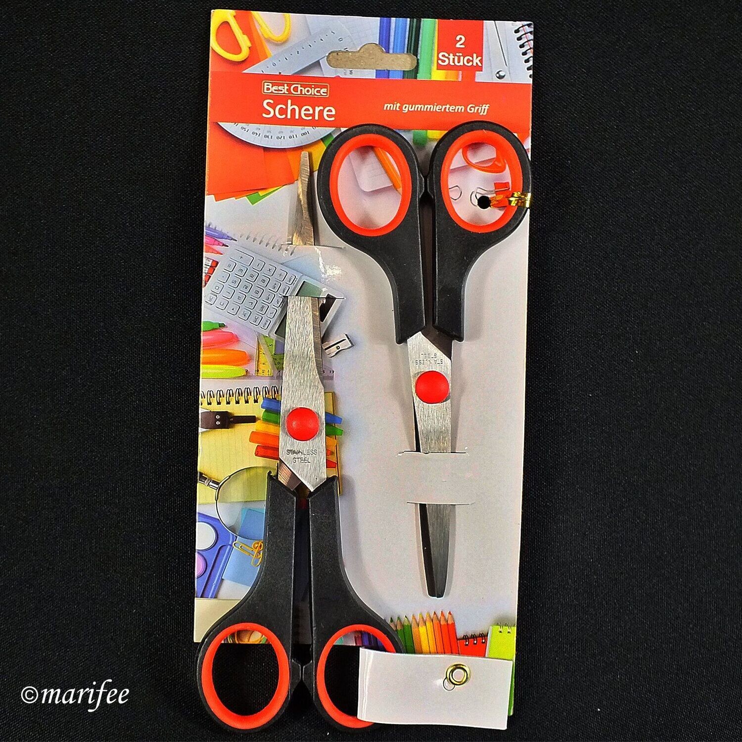 Universalscheren, 2 Stück, gummierte Griffe Universalscheren, 2 Stück, gummierte Griffe