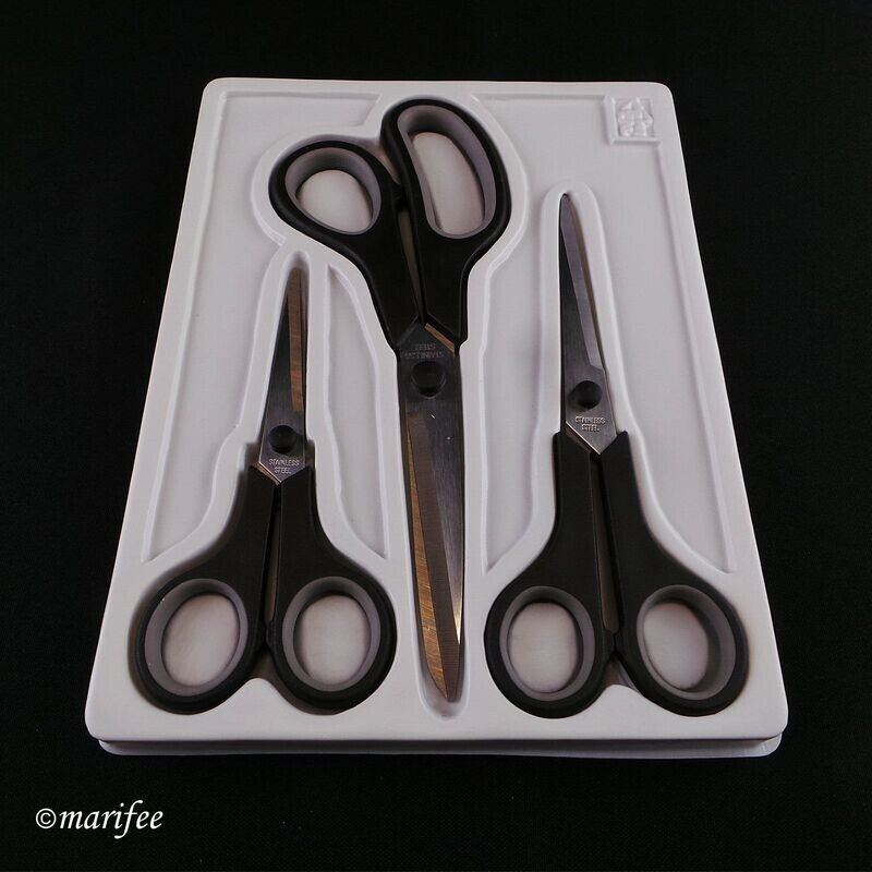 Haushaltsscheren, 3 Stück mit gummierte Griffe Haushaltsscheren, 3 Stück mit gummierte Griffe