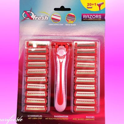 Damen- Rasierer Razors fresh-3-Klingen inkl. 20 Ersatzklingen