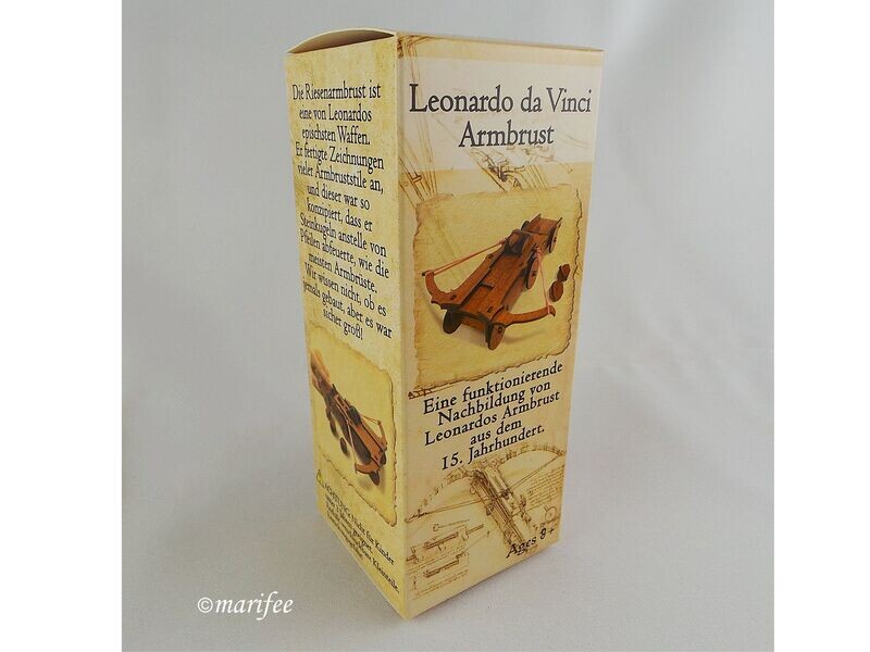 Leonardo da Vinci Armbrust, Holzbausatz ca. 19 × 14 × 5 cm Leonardo da Vinci Armbrust, Holzbausatz ca. 19 × 14 × 5 cm