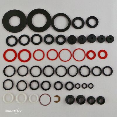 Dichtungsring-Sortiment 50tlg., Gummi und Pertinax Dichtungsring-Sortiment 50tlg., Gummi und Pertinax
