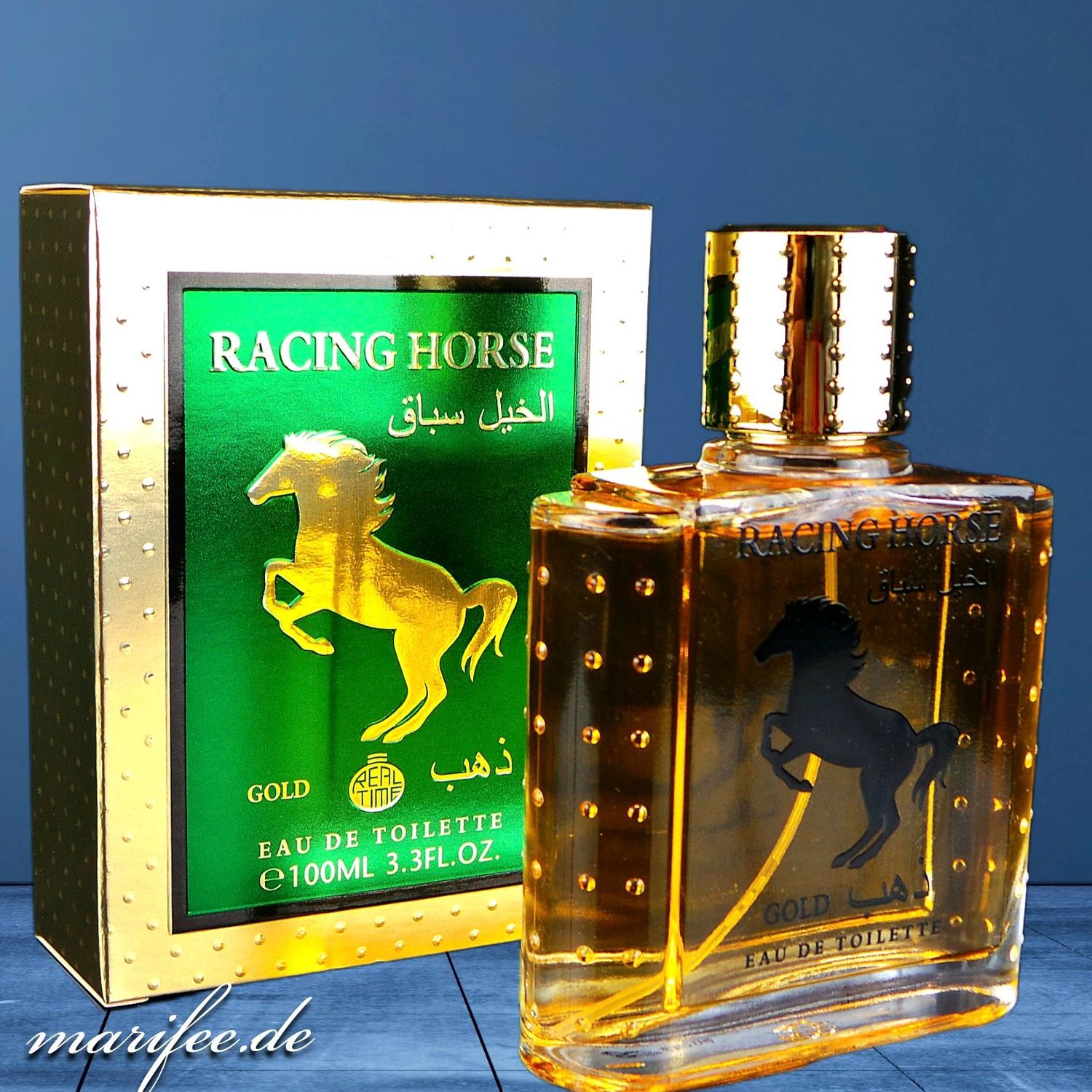 Eau de Toilette Racing Horse Gold, for Men, 100 ml, Holzig-orientalisch Eau de Toilette Racing Horse Gold, for Men, 100 ml, Holzig-orientalisch