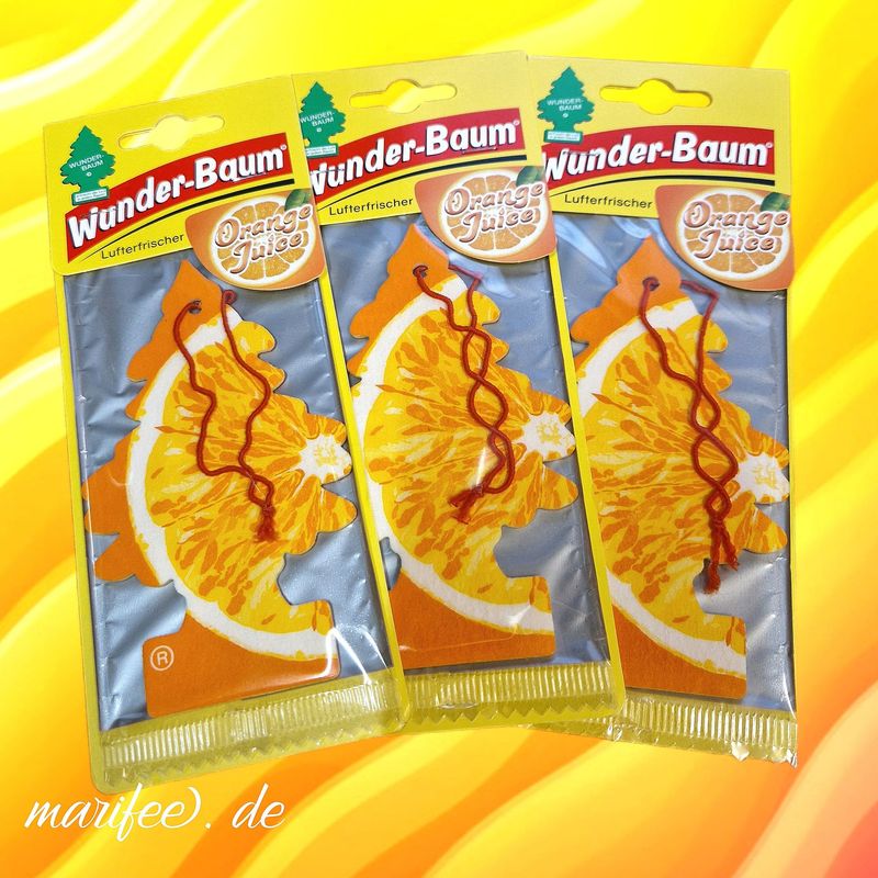 Wunderbaum Lufterfrischer, 3 Stück, Orange Juice Wunderbaum Lufterfrischer, 3 Stück, Orange Juice