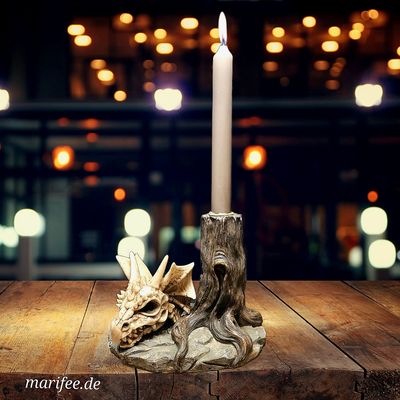 Kerzenständer mit Drachenkopf 146 × 107 × 123 mm