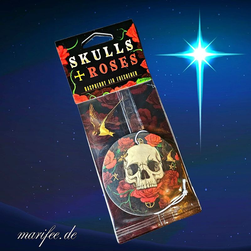 Auto-Lufterfrischer Skulls & Roses, Himbeere