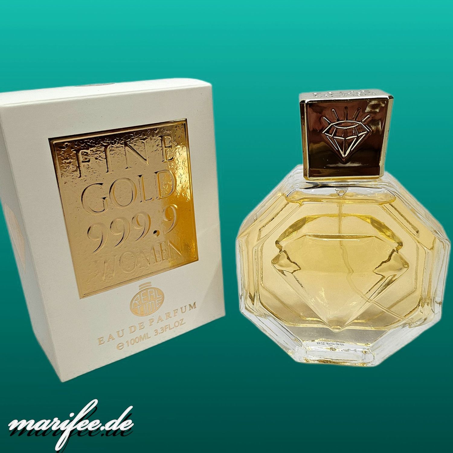 Eau de Parfum Fine Gold 999,9 Women, 100 ml, Blumig-fruchtige Duftnoten Eau de Parfum Fine Gold 999,9 Women, 100 ml, Blumig-fruchtige Duftnoten