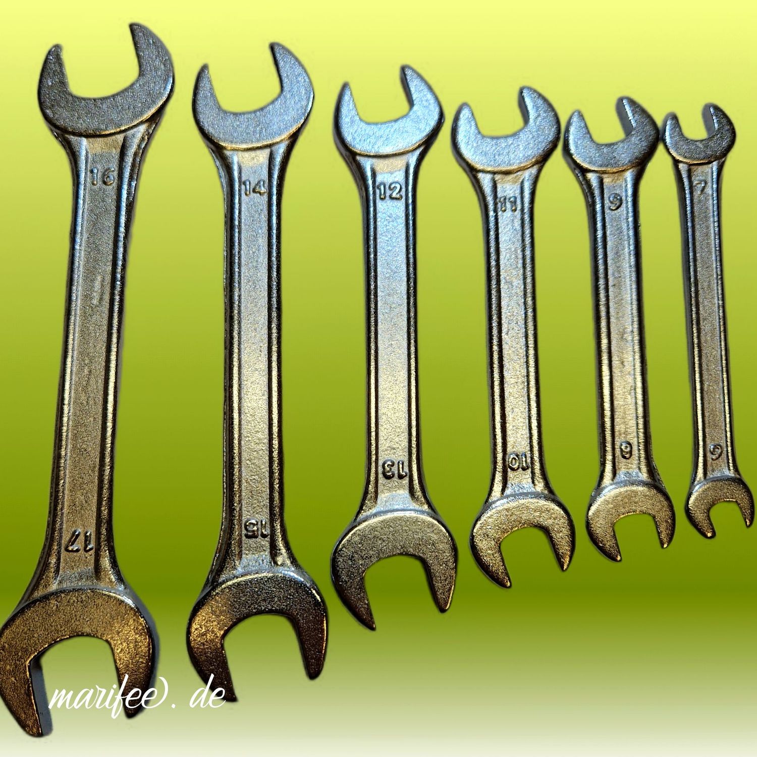 Schraubenschlüssel-Set, 6 Stück Maulschlüssel Grösse 6–17 mm