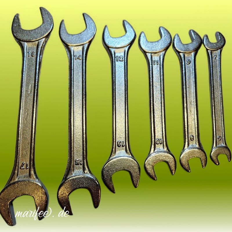 Schraubenschlüssel-Set, 6 Stück Maulschlüssel Grösse 6–17 mm