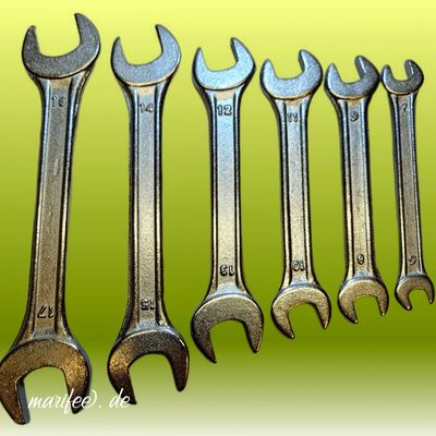 Schraubenschlüssel-Set, 6 Stück Maulschlüssel Grösse 6–17 mm