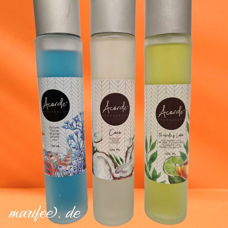 Raumduft-Set, Cocos, grüner Tee, Ozean, 3 × 100 ml, Lufterfrischer Raumduft-Set, Cocos, grüner Tee, Ozean, 3 × 100 ml, Lufterfrischer