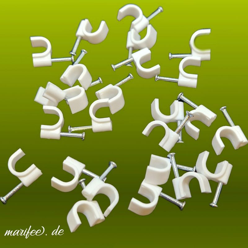 Kabelschellen 8 mm, 25 Stück für Kabel bis 8 mm, Expressschellen