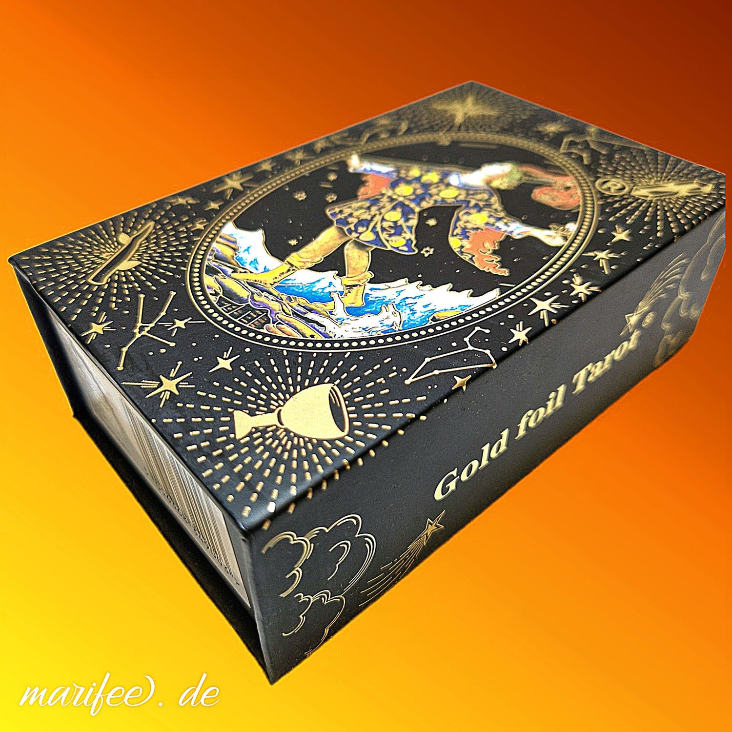 Tarotkarten-Set mit Goldfolie und Ratgeber, 78 Tarot-Karten mit Box Tarotkarten-Set mit Goldfolie und Ratgeber, 78 Tarot-Karten mit Box