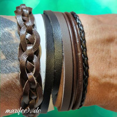 Lederarmband-Set, 3 Stück mehrsträngige Armbänder Lederarmband-Set, 3 Stück mehrsträngige Armbänder