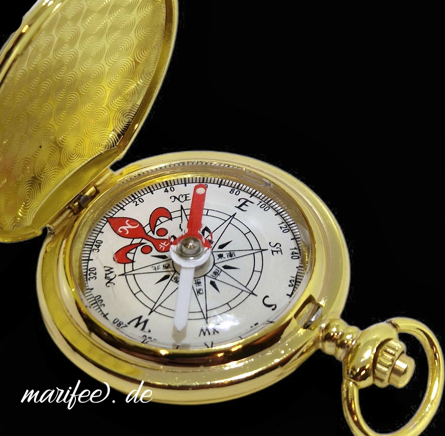 Taschenkompass mit Sprungdeckel im Format einer Taschenuhr Taschenkompass mit Sprungdeckel im Format einer Taschenuhr