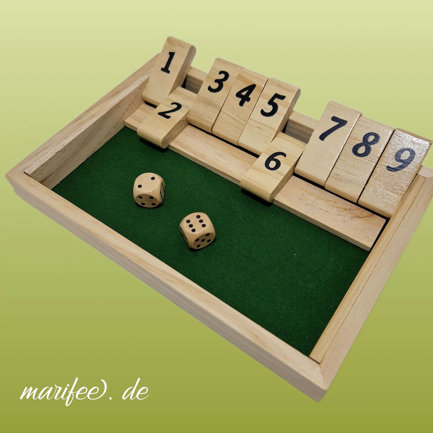 Shut of the Box, Würfelspiel aus Naturholz, Partyspiel Shut of the Box, Würfelspiel aus Naturholz, Partyspiel