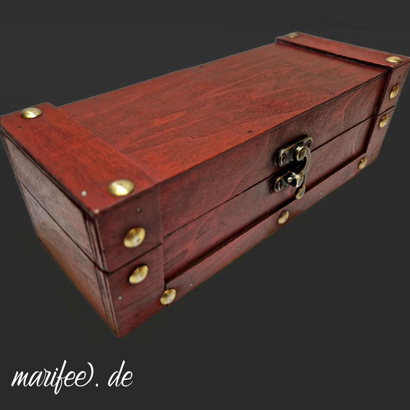Holz-Kästchen Kolonialstil mit Klappdeckel, 215 × 85 × 72 mm Holz-Kästchen Kolonialstil mit Klappdeckel, 215 × 85 × 72 mm