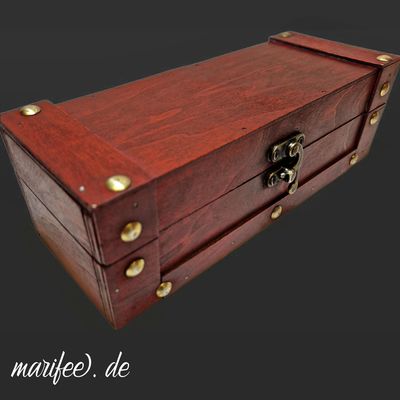 Holz-Kästchen Kolonialstil mit Klappdeckel, 215 × 85 × 72 mm Holz-Kästchen Kolonialstil mit Klappdeckel, 215 × 85 × 72 mm