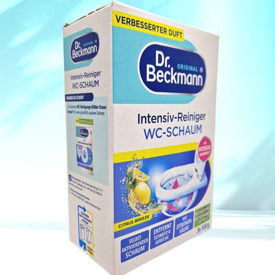 Intensiv-Reiniger WC-Schaum, Citrus Breeze, original Dr. Beckmann®, 3 × 100 g Intensiv-Reiniger WC-Schaum, Citrus Breeze, original Dr. Beckmann®, 3 × 100 g
