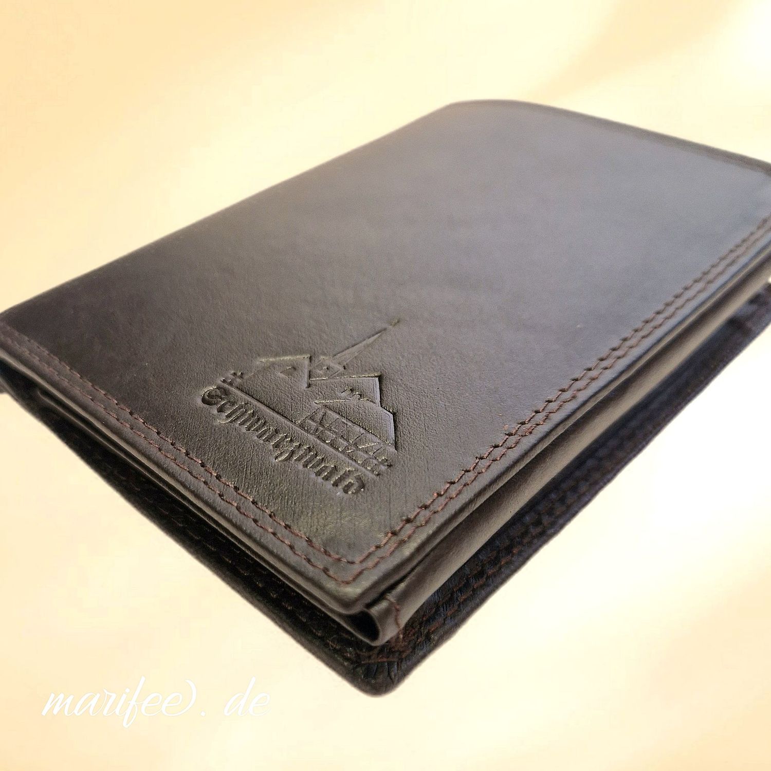 Echtleder-Geldbörse, 16 Fächer, Motiv Schwarzwald, 125 × 95 × 22 mm Echtleder-Geldbörse, 16 Fächer, Motiv Schwarzwald, 125 × 95 × 22 mm