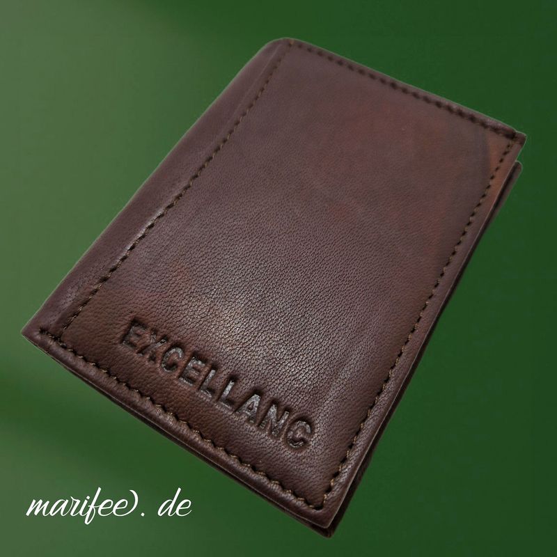 Excellanc Mini-Geldbörse, Echtleder, Bordeaux, 80 x 104 x 12 mm Excellanc Mini-Geldbörse, Echtleder, Bordeaux, 80 x 104 x 12 mm