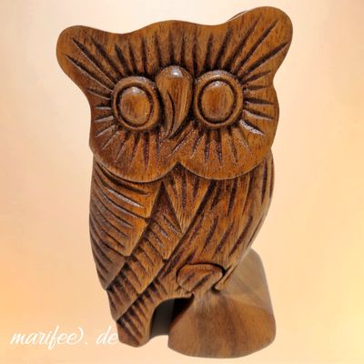 Holzbox Eule aus Hartholz, mit Geheimfach, Schmuckdose Holzbox Eule aus Hartholz, mit Geheimfach, Schmuckdose